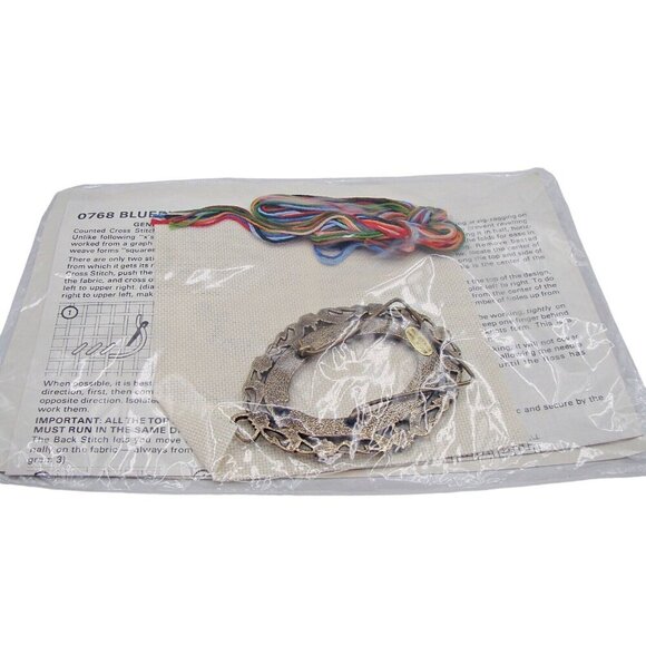 The Creative Circle Cross Stitch Kit #768 Blue Bird Russel Bushee Frame Included - Picture 7 of 10